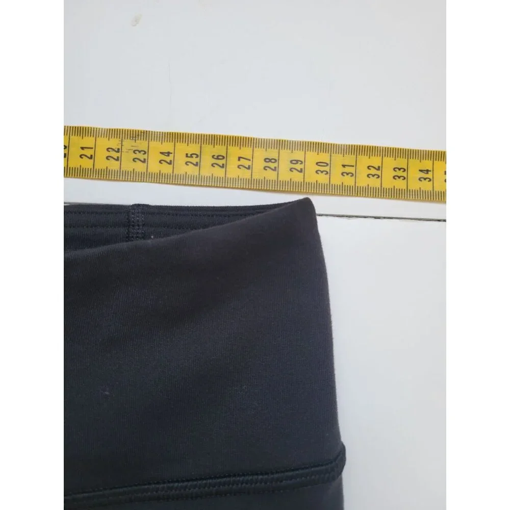 Lululemon Black Cropped Sheer Leggings Size 4 Workout Gym Active Wear Casual - Picture 3 of 7